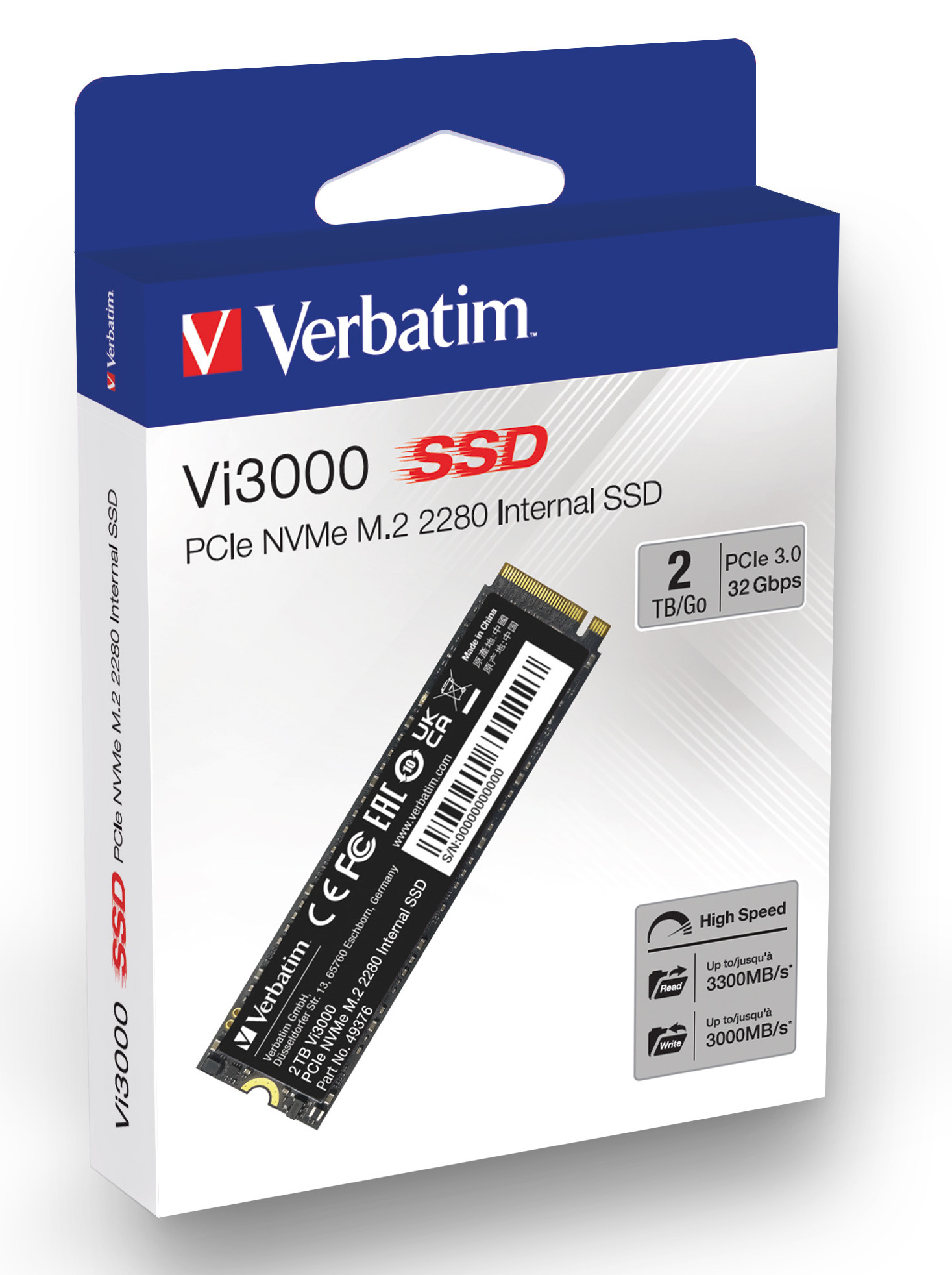 Verbatim Vi3000 PCIe NVMe M.2 2280 2TB